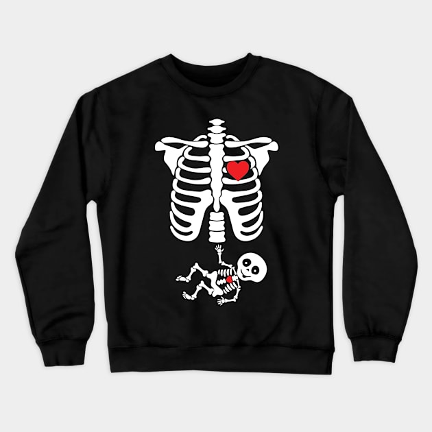 Skeleton Maternity Halloween,Halloween Pregnancy,Pregnancy Announcement,Halloween Maternity,Mom to be,baby announcement Crewneck Sweatshirt by CoApparel